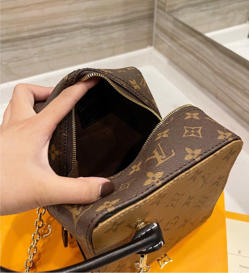 Leather LV a woman handbag